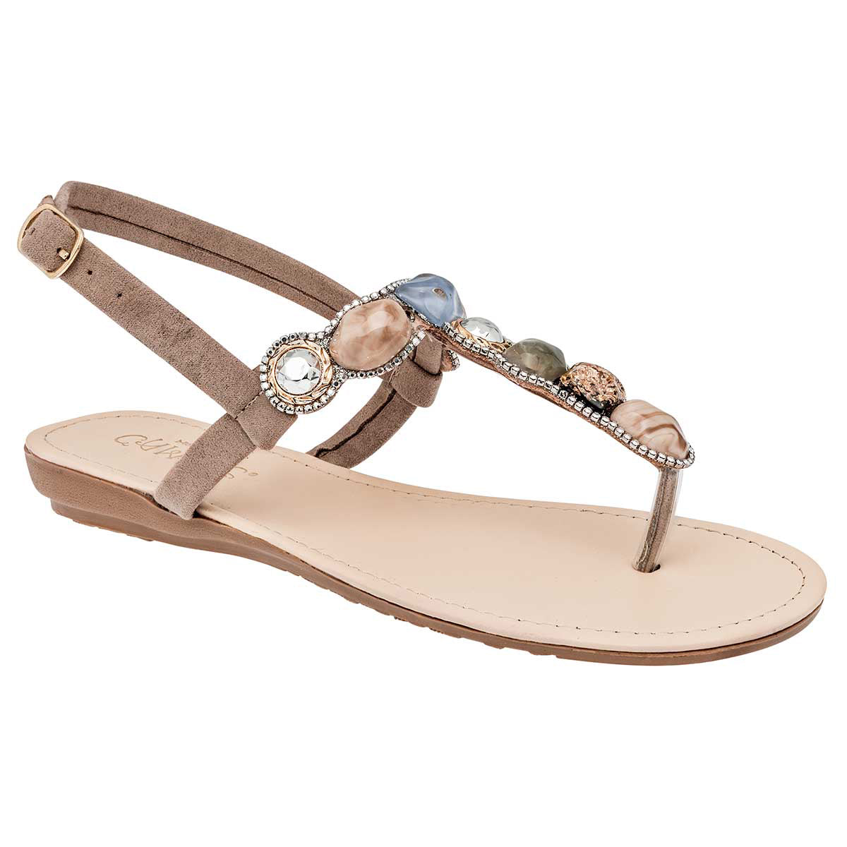 Sandalias de piso Exterior Textil Color Beige Para Mujer De RBCOLLECTION