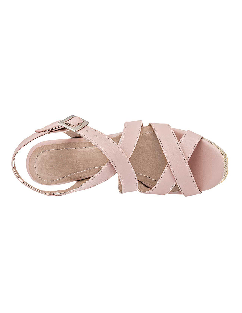 Sandalias con plataforma Exterior Piel sintética Color Rosa Para Mujer De RBCOLLECTION