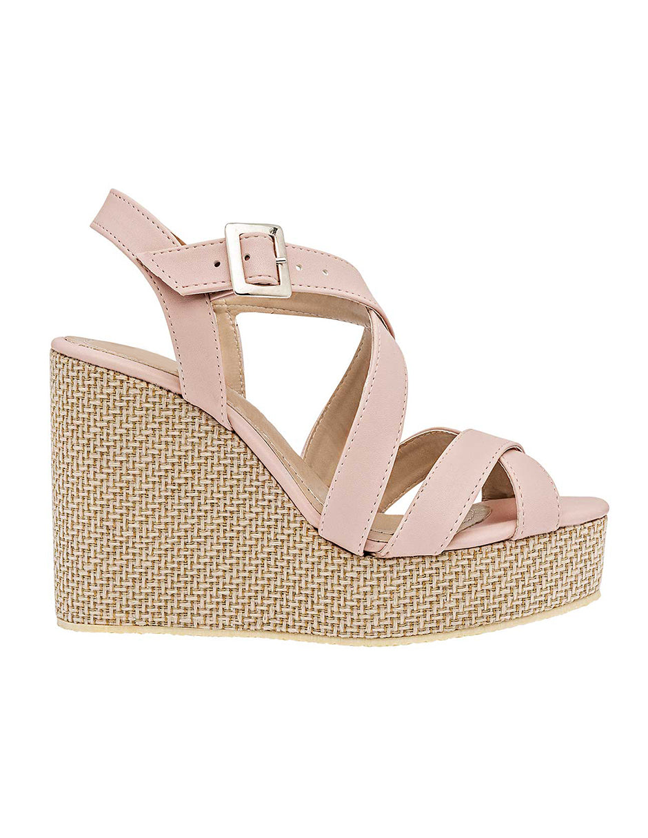 Sandalias con plataforma Exterior Piel sintética Color Rosa Para Mujer De RBCOLLECTION