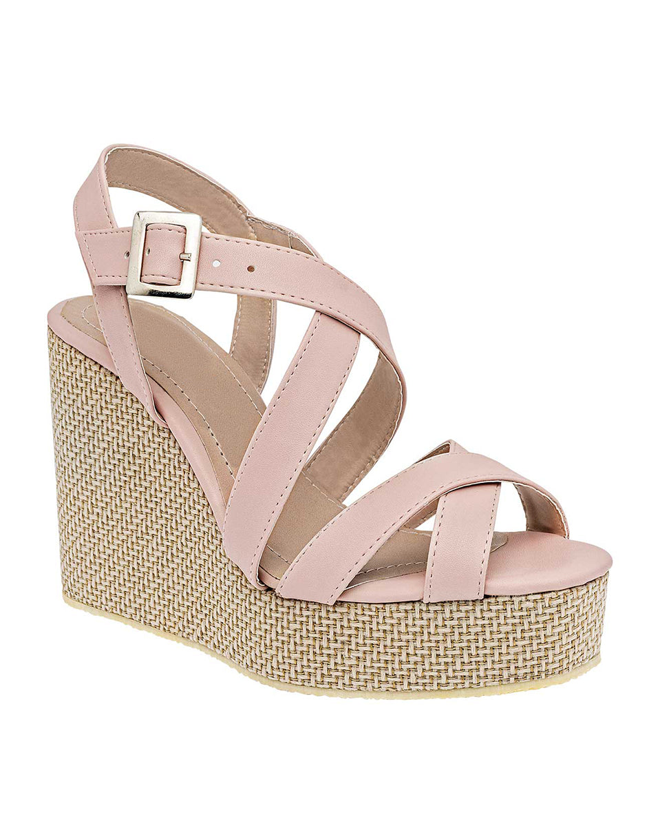 Sandalias con plataforma Exterior Piel sintética Color Rosa Para Mujer De RBCOLLECTION