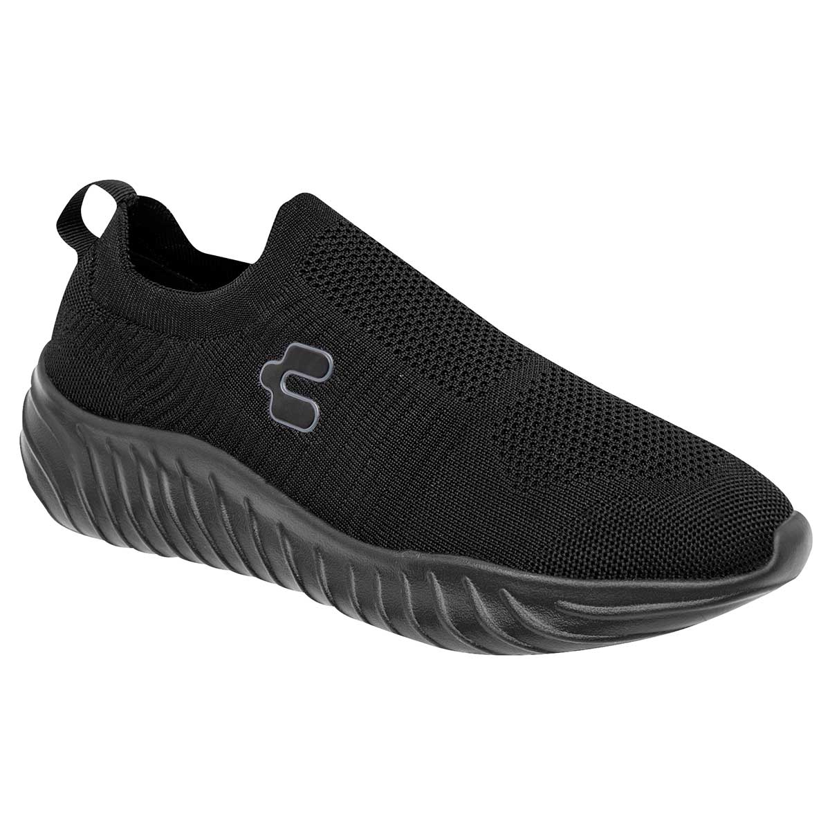 Zapato Confort Exterior Textil Color Negro Para Mujer De Charly