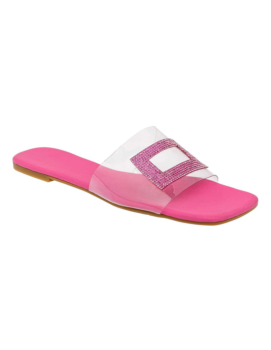 Sandalias de piso Exterior Sintético Color Rosa Para Mujer De RBBASICS