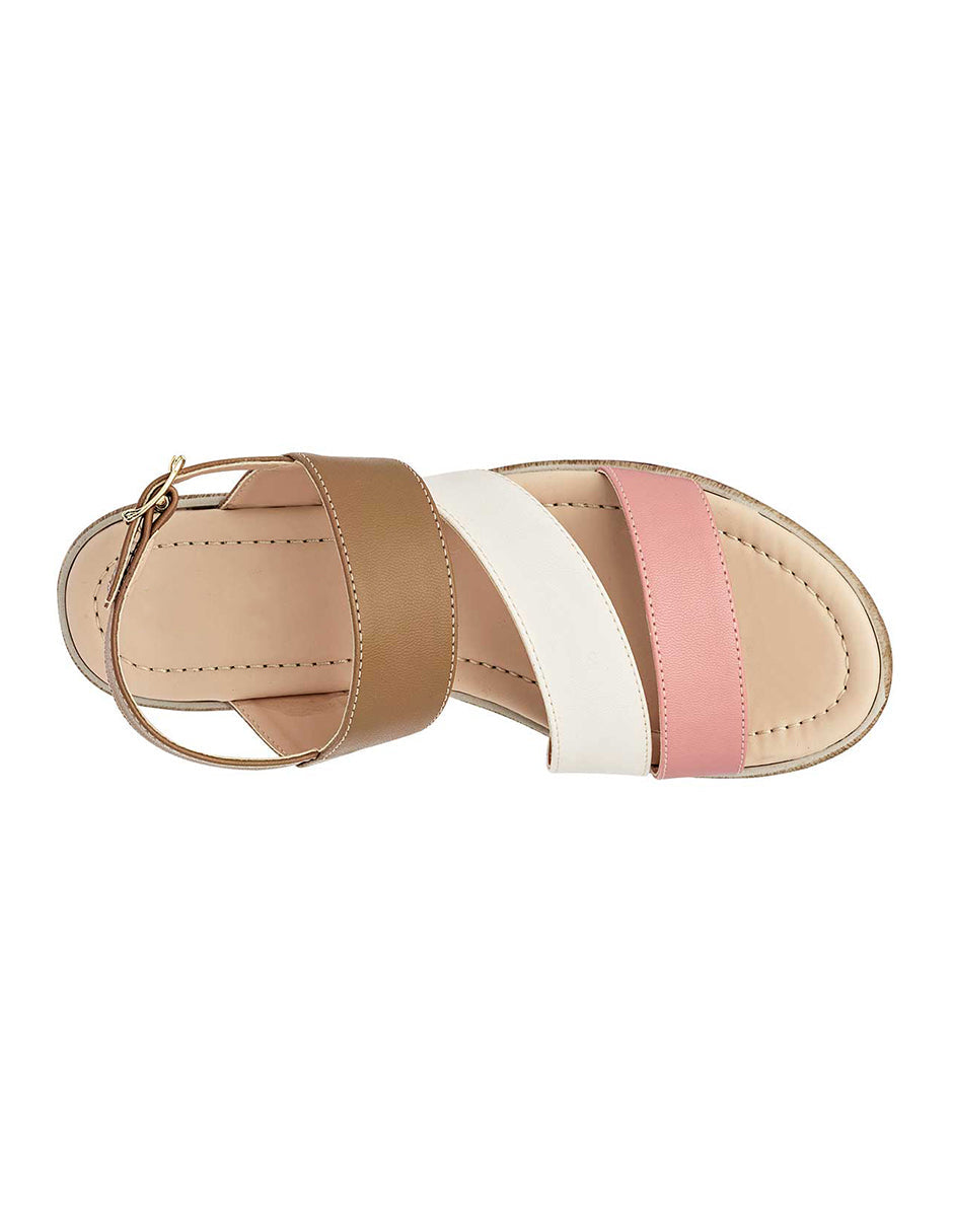 Sandalias con plataforma Exterior Piel sintética Color Camel Para Mujer De RBCOLLECTION