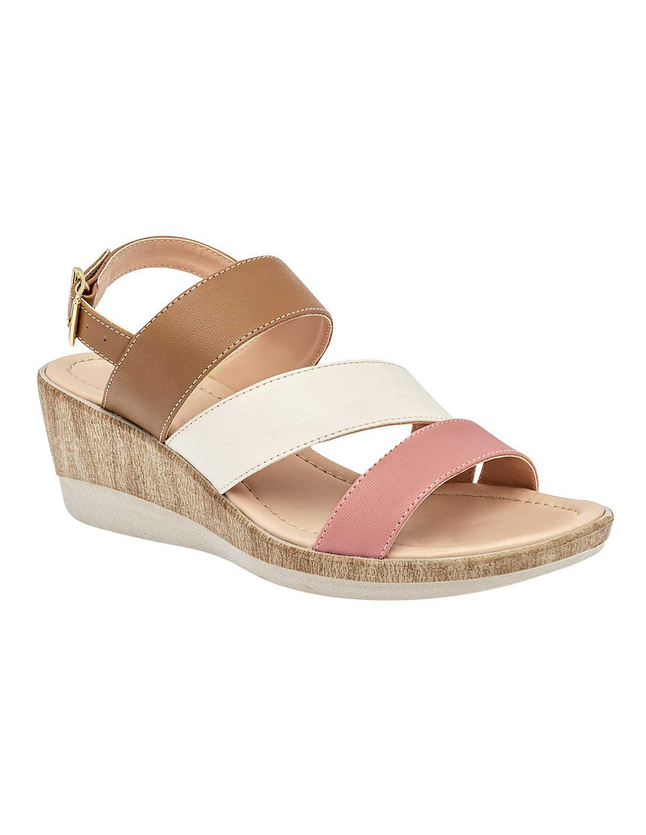 Sandalias con plataforma Exterior Piel sintética Color Camel Para Mujer De RBCOLLECTION