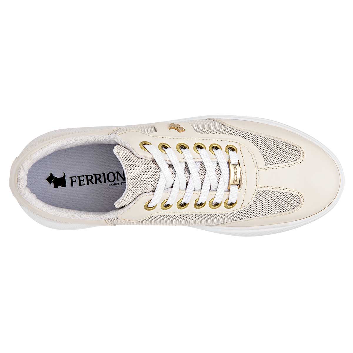 Tenis tipo Deportivo Exterior Textil Color Late Para Mujer De Ferrioni