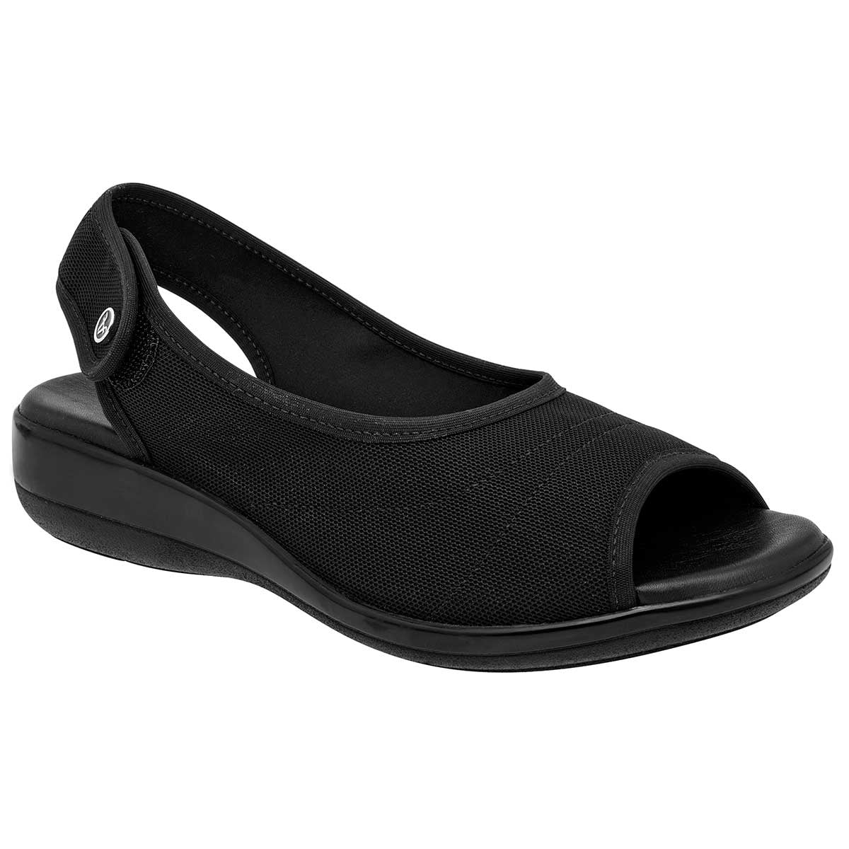 Sandalias de piso Exterior Textil Color Negro Para Mujer De FLEXI