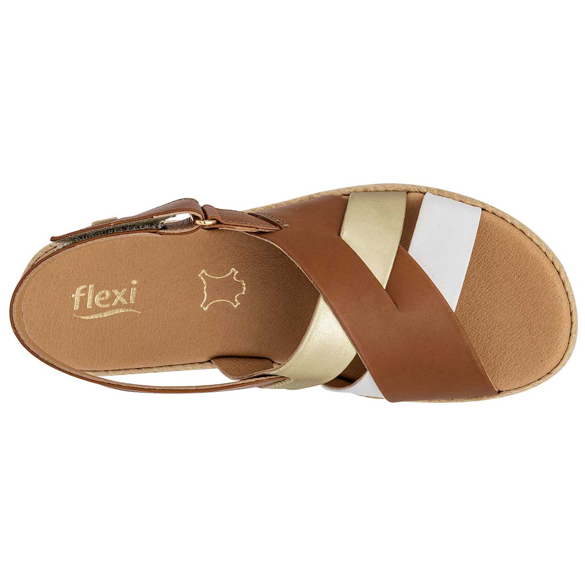 Sandalias de piso Exterior Piel Color Multicolor Para Mujer De FLEXI