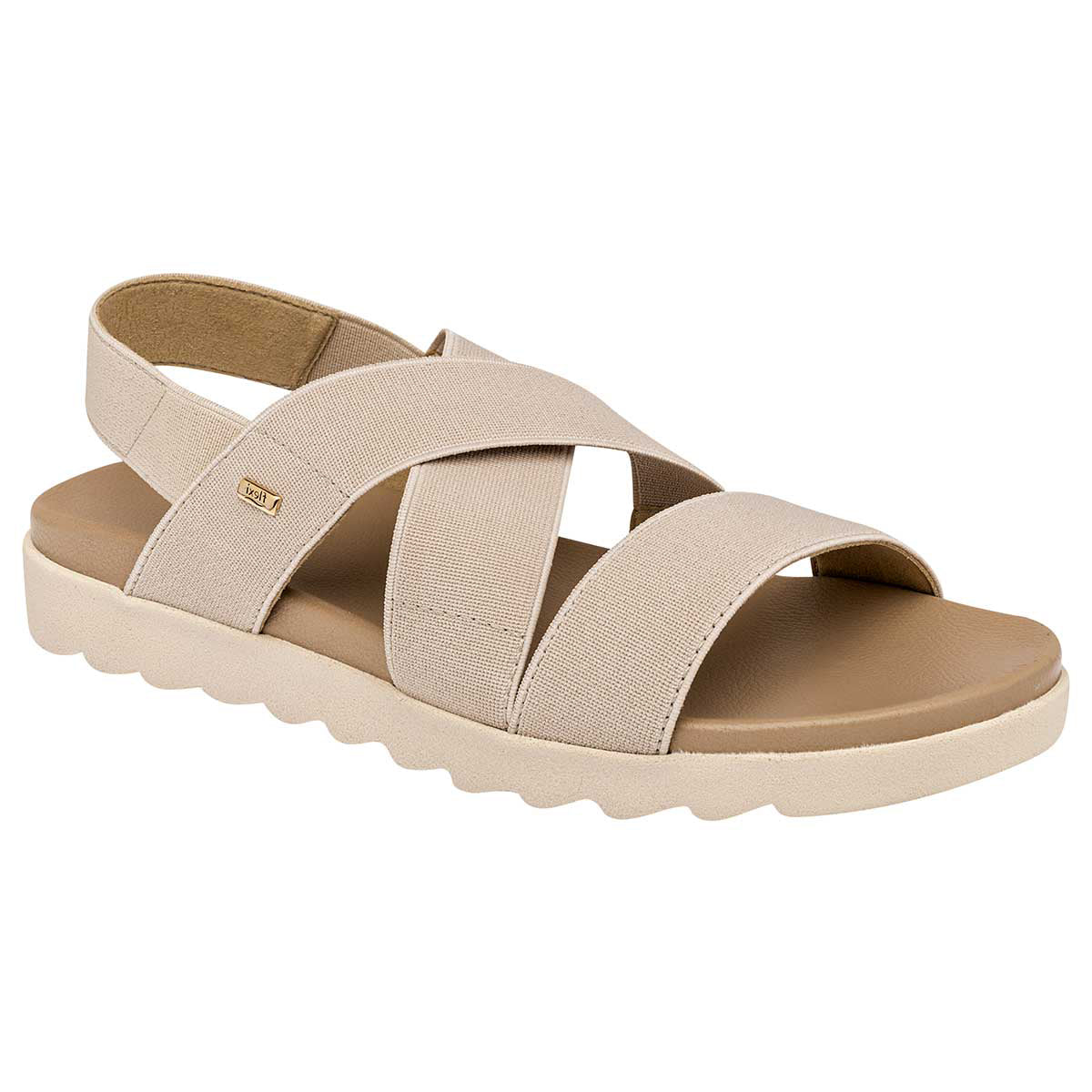 Sandalias de piso Exterior Textil Color Beige  Para Mujer De FLEXI