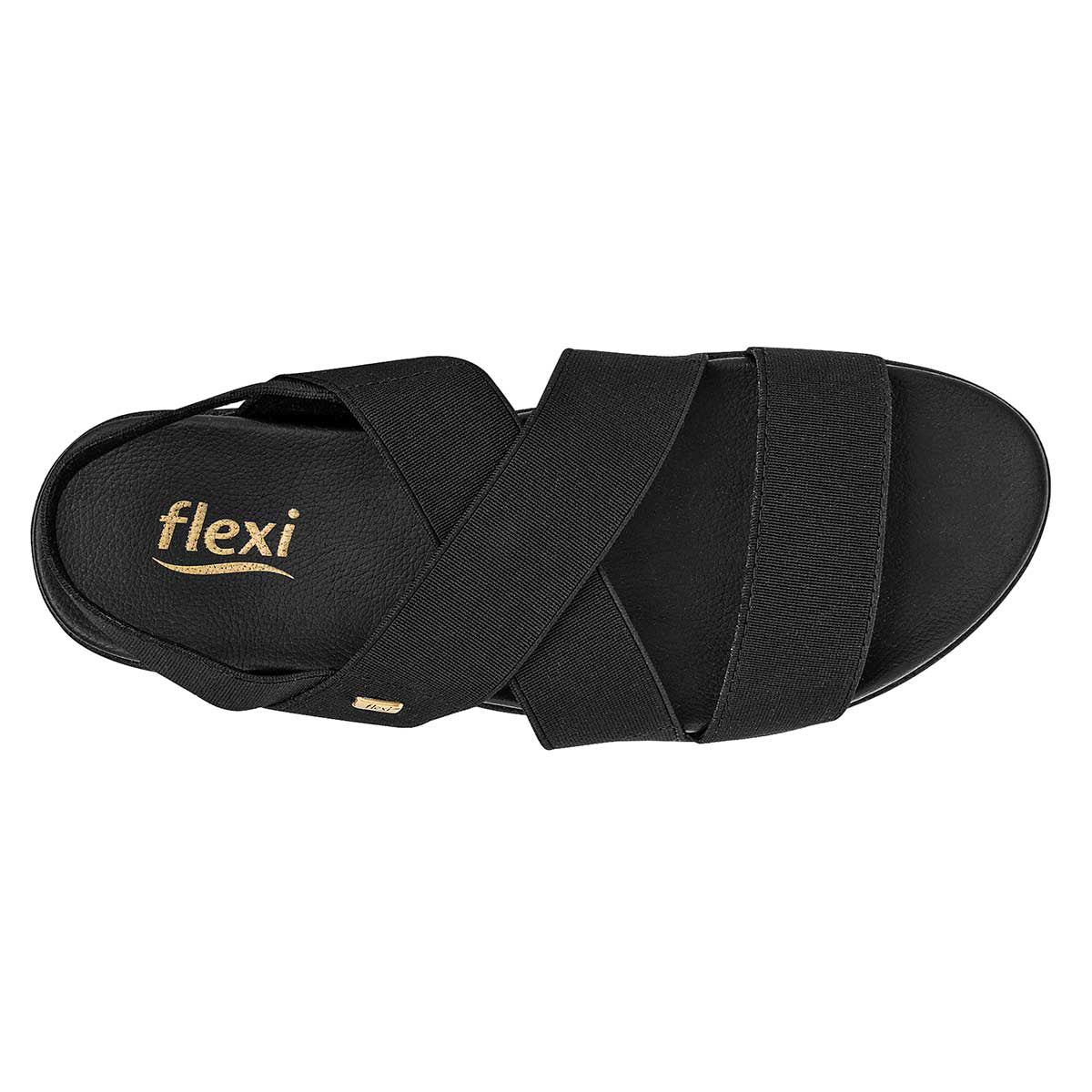 Sandalias de piso Exterior Textil Color Negro Para Mujer De FLEXI