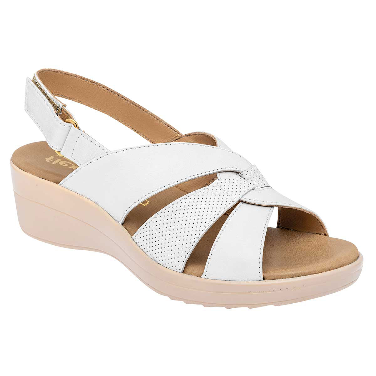 Sandalias con plataforma Exterior Piel Color Blanco Para Mujer De FLEXI