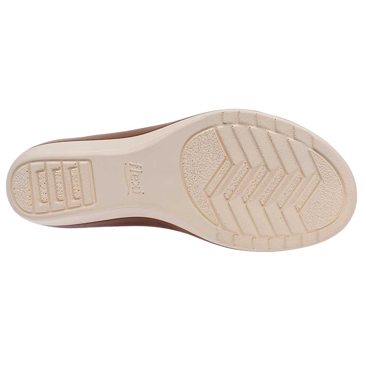 Sandalias con plataforma Exterior Piel Color Café Para Mujer De FLEXI