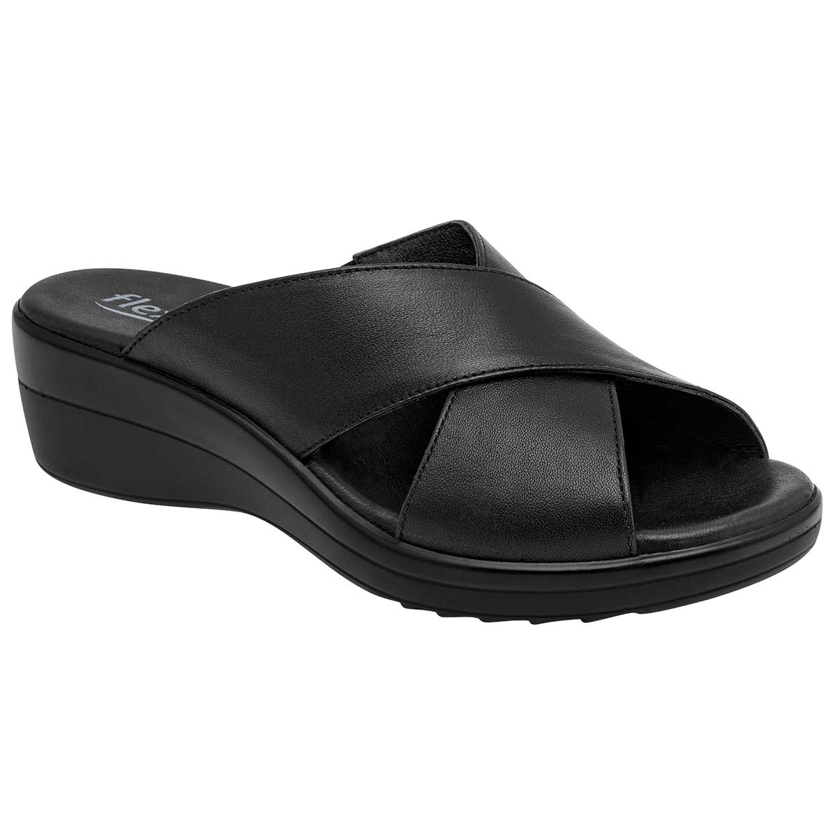 Sandalias con plataforma Exterior Piel Color Negro Para Mujer De FLEXI