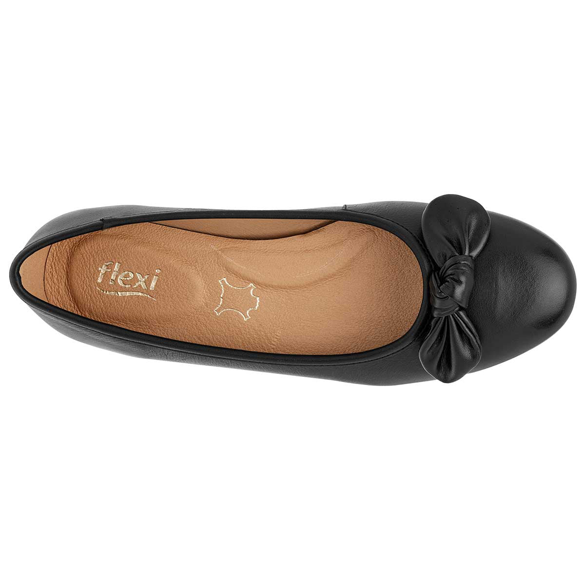 Flats clásicas Exterior Piel Color Negro Para Mujer De Flexi