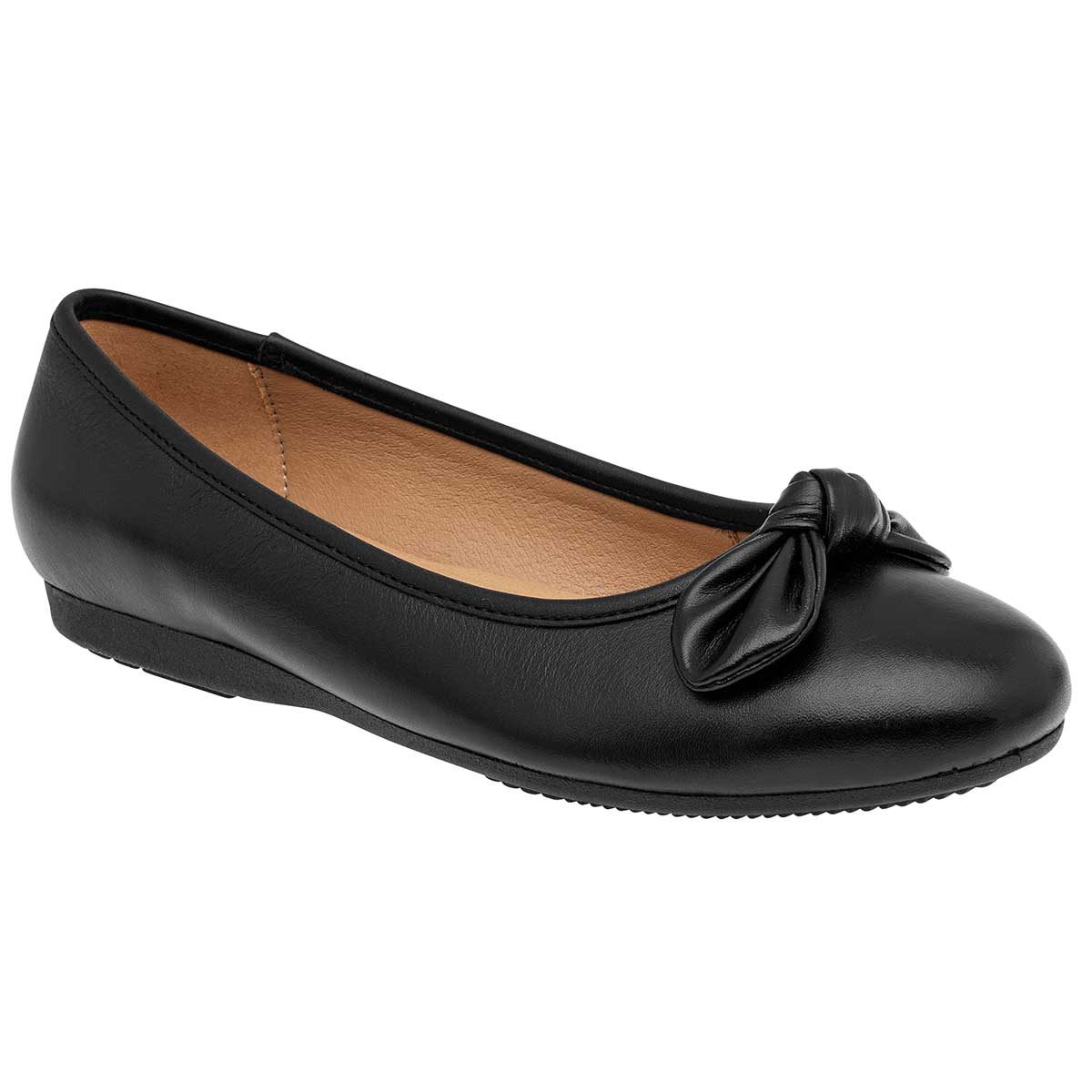 Flats clásicas Exterior Piel Color Negro Para Mujer De Flexi