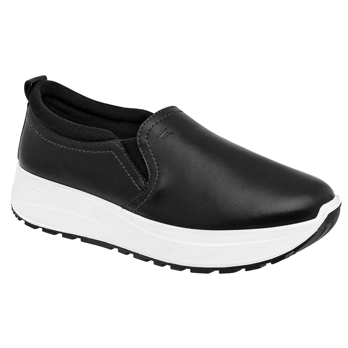 Zapato Confort Exterior Piel Color Negro Para Mujer De Flexi