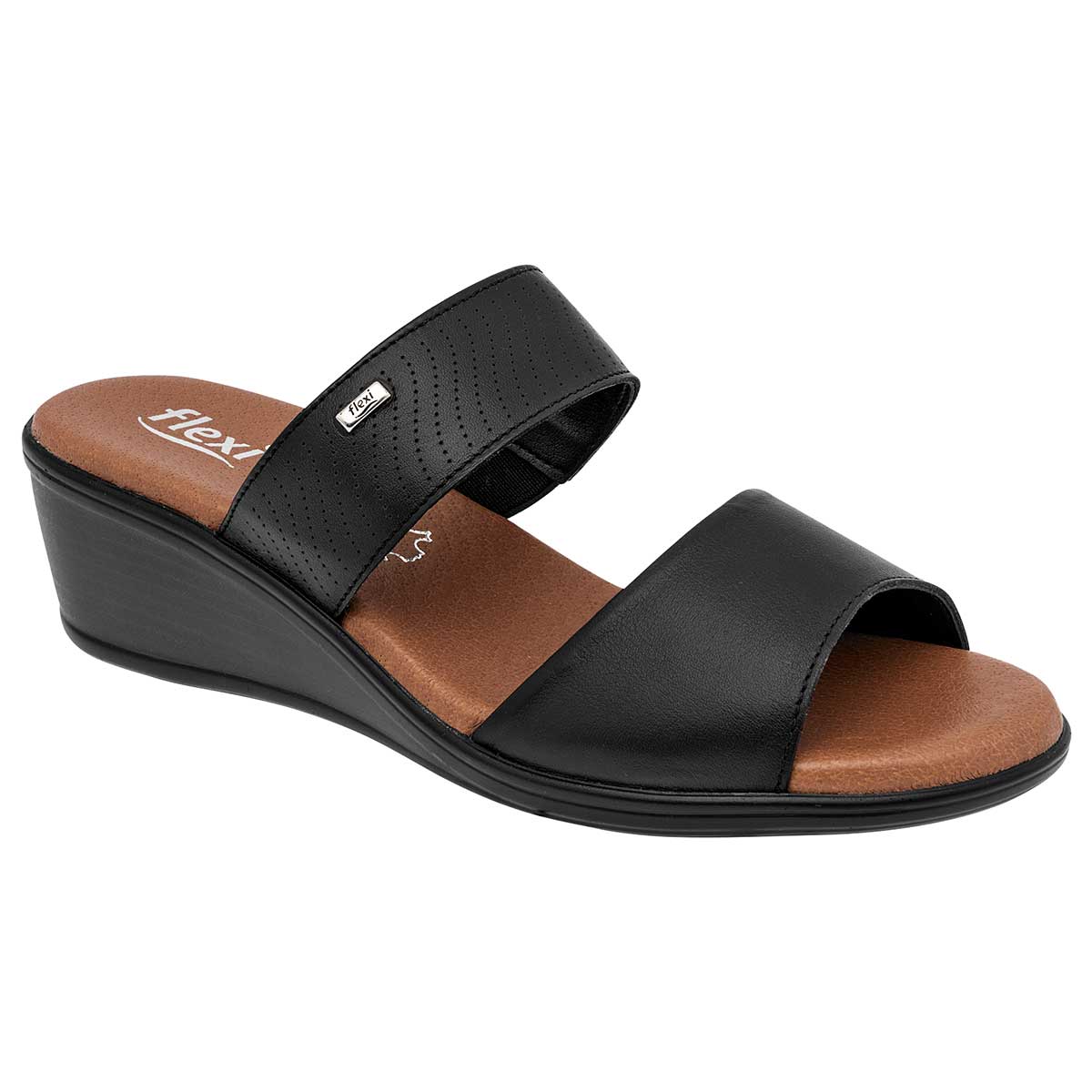 Sandalias con plataforma Exterior Piel Color Negro Para Mujer De FLEXI