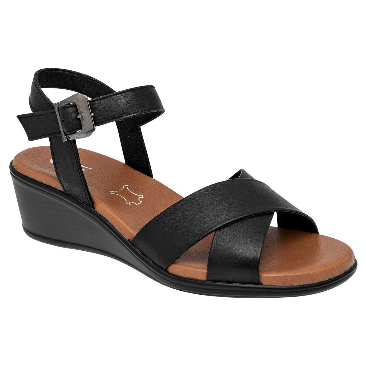 Sandalias con plataforma Exterior Piel Color Negro Para Mujer De FLEXI