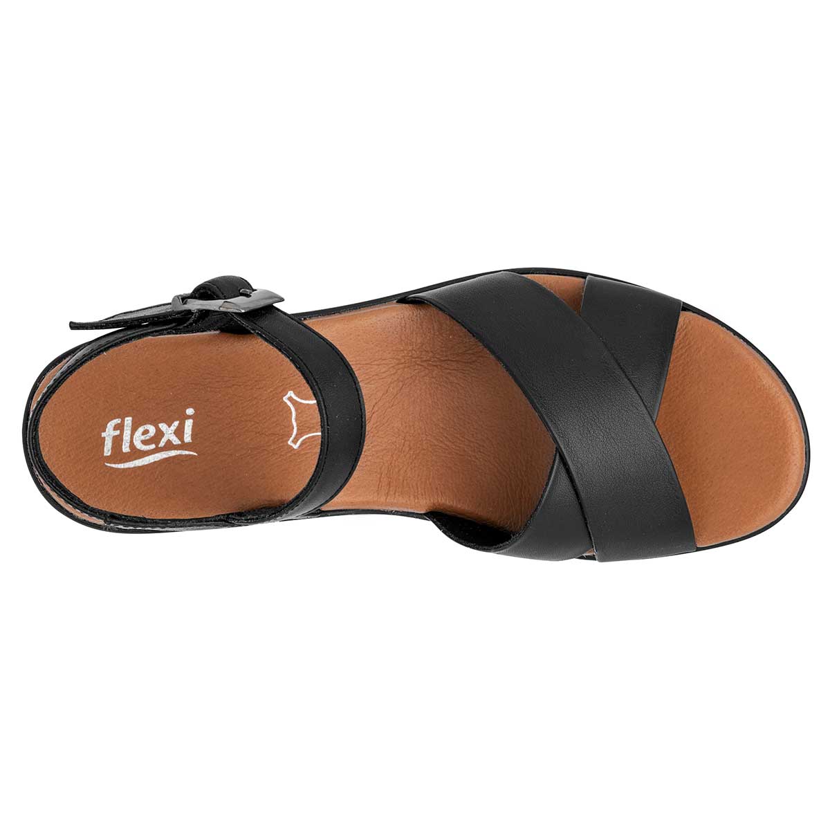 Sandalias con plataforma Exterior Piel Color Negro Para Mujer De FLEXI