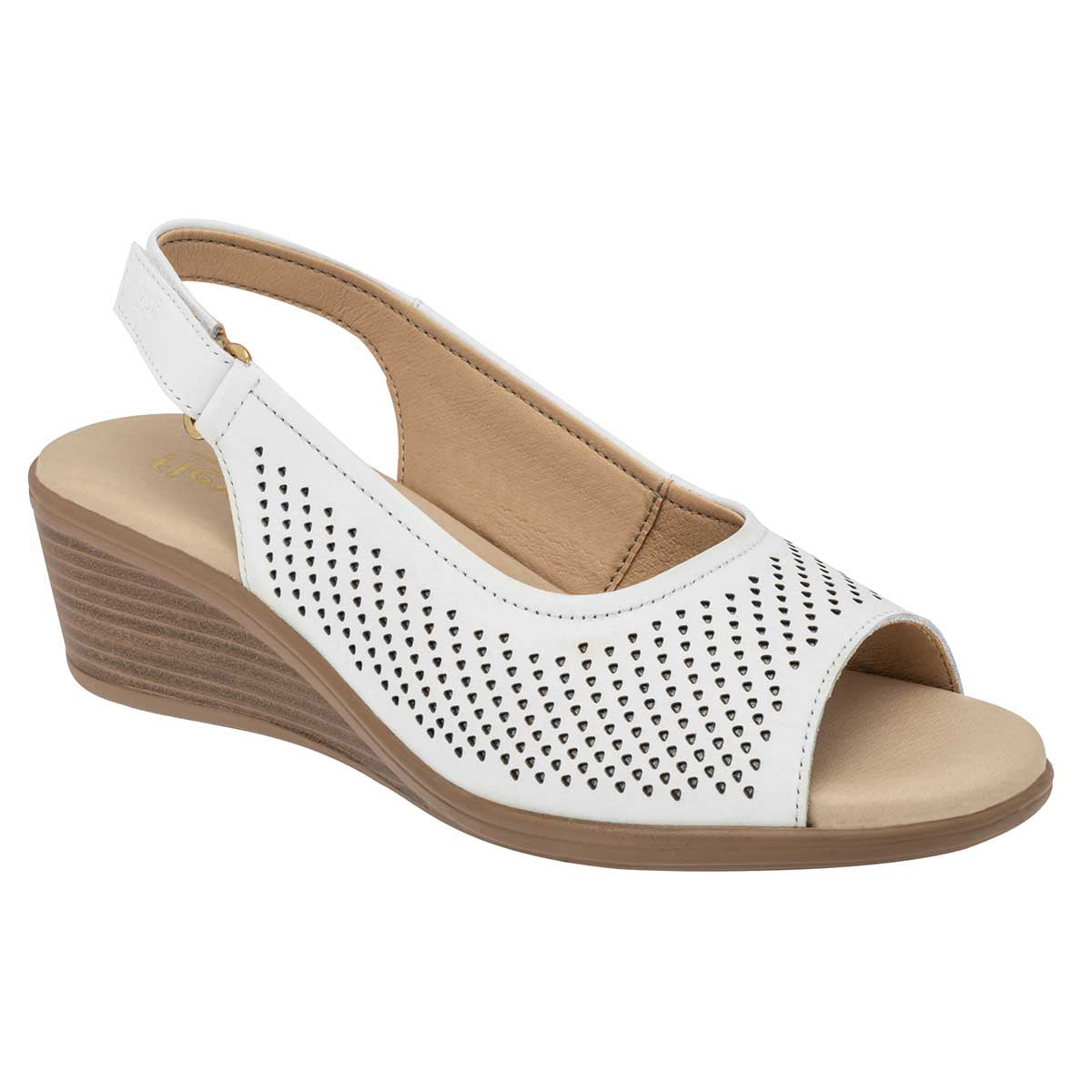 Sandalias con plataforma Exterior Piel Color Blanco Para Mujer De FLEXI