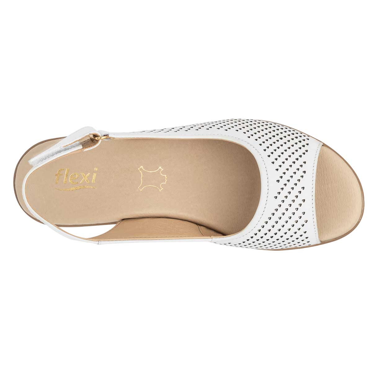 Sandalias con plataforma Exterior Piel Color Blanco Para Mujer De FLEXI