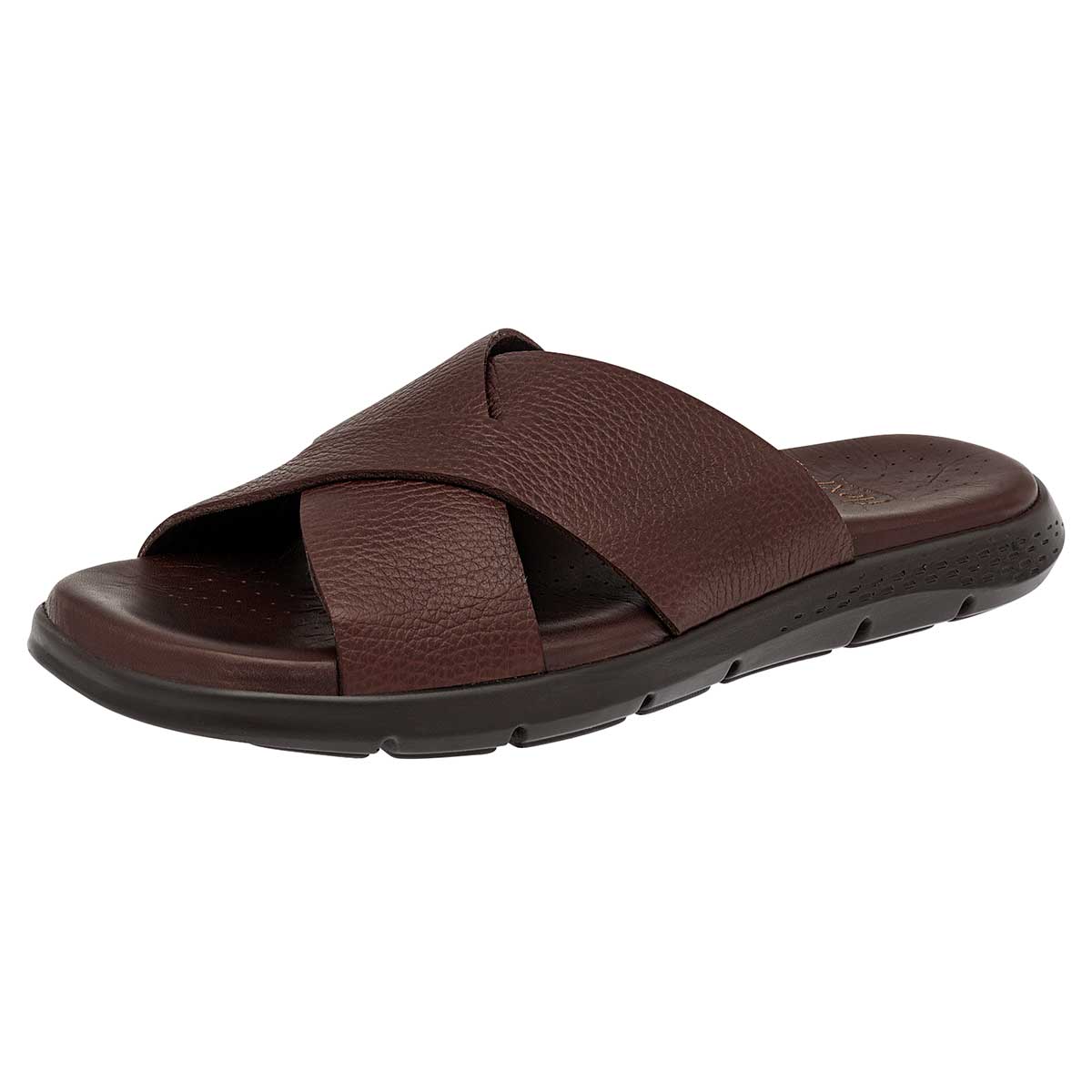 Sandalias de piso Exterior Piel Color Café Para Hombre De Flexi