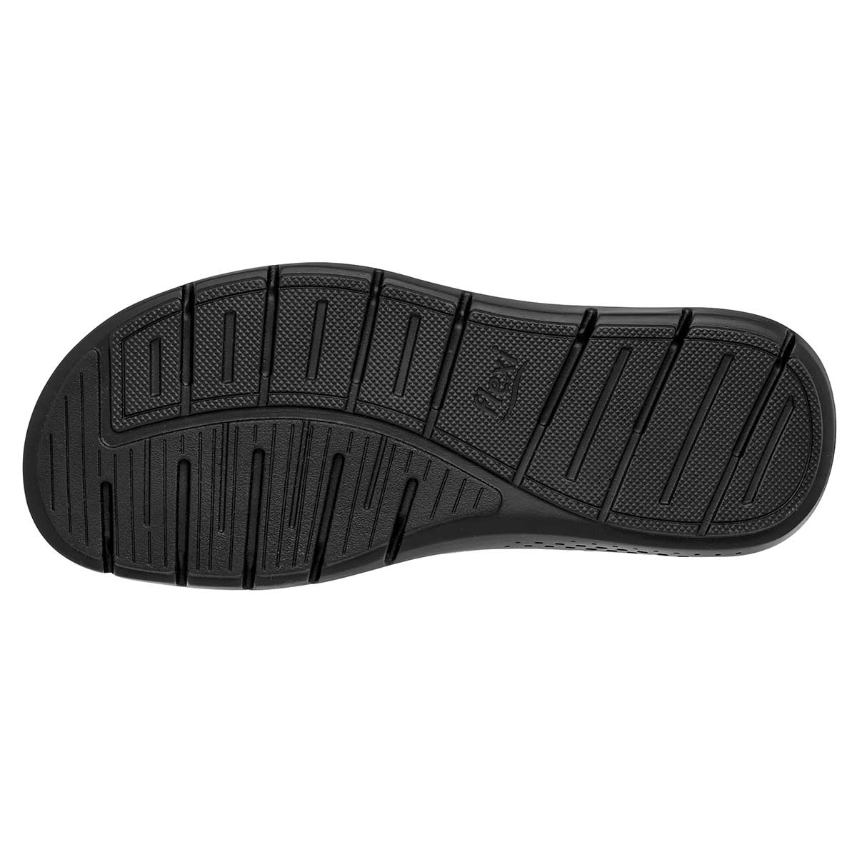 Sandalias de piso Exterior Piel Color Negro Para Hombre De Flexi