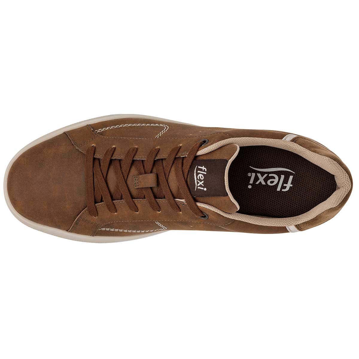 Tenis Tipo deportivo Exterior Sintético Color Camel Para Hombre De Flexi