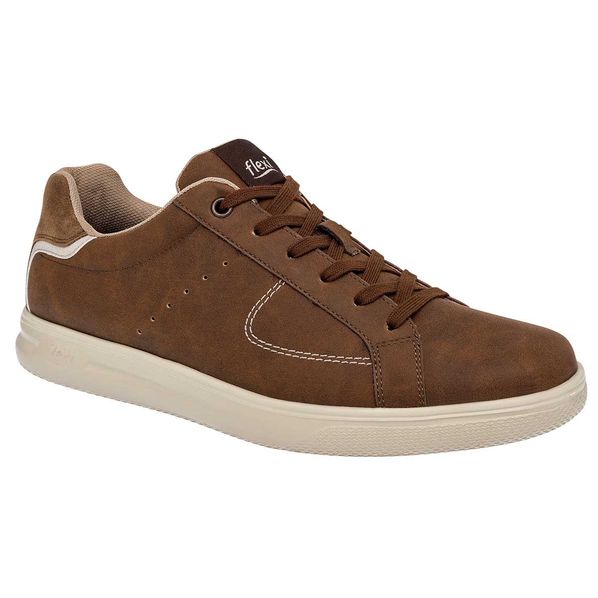 Tenis Tipo deportivo Exterior Sintético Color Camel Para Hombre De Flexi