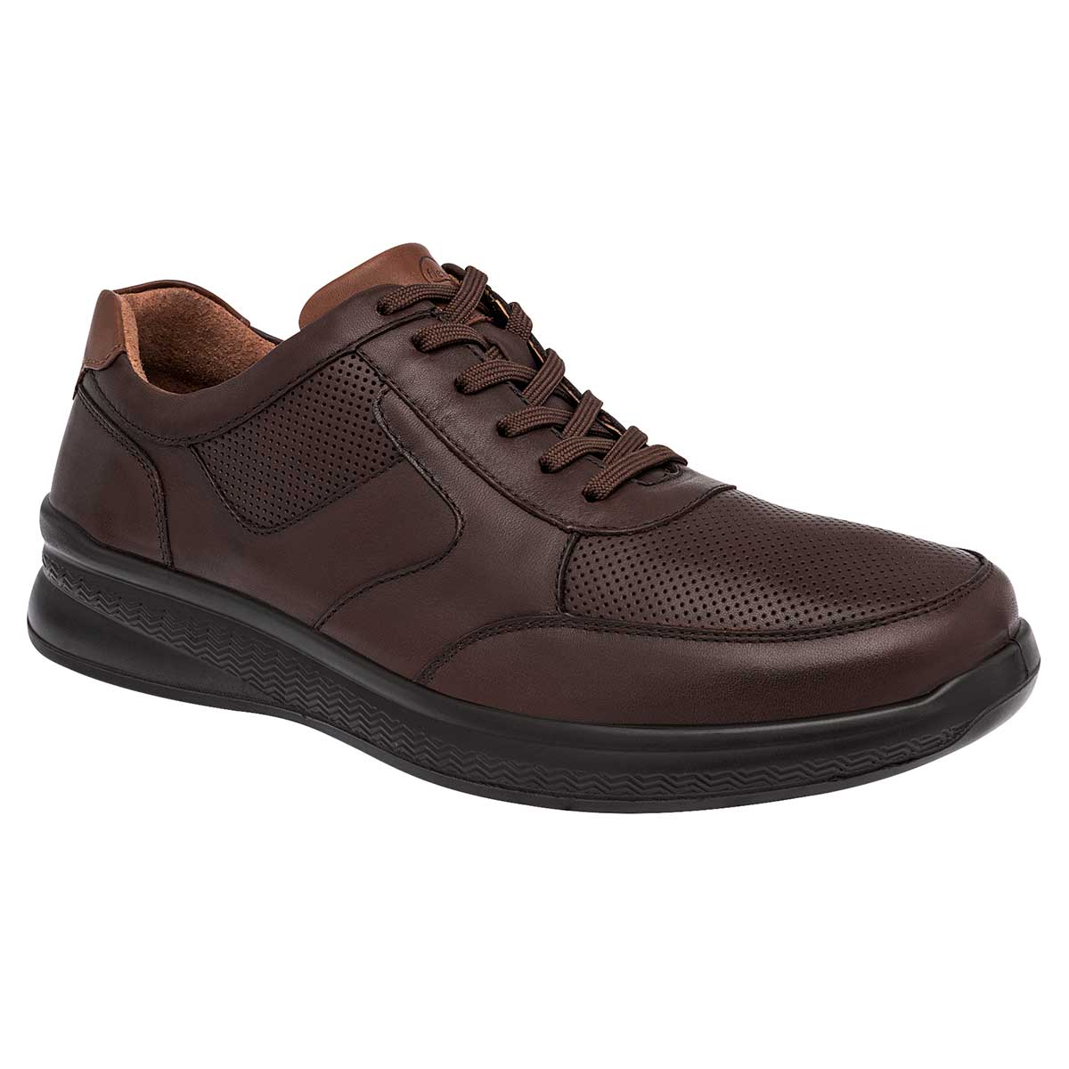 Zapato Confort Exterior Piel Color Café Para Hombre De Flexi