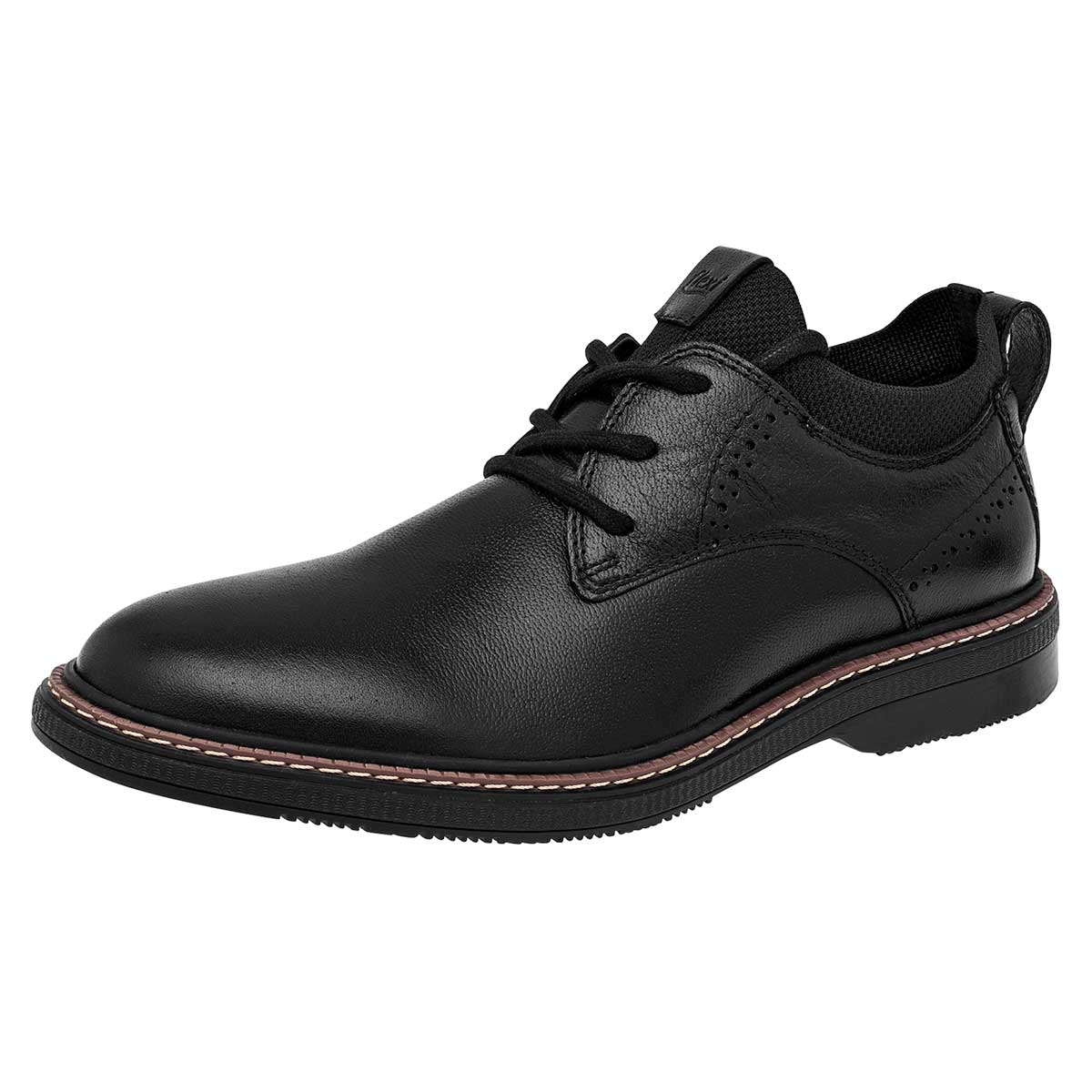 Zapato Oxfords Exterior Piel Color Negro Para Hombre De Flexi