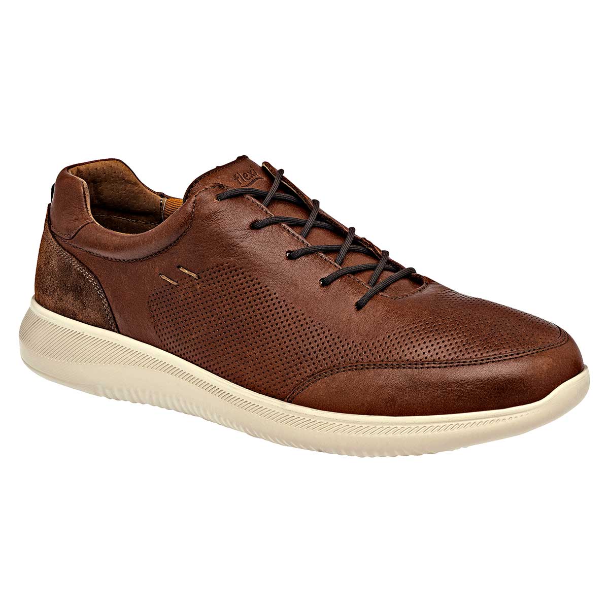 Zapato Confort Exterior Piel Color Camel Para Hombre De Flexi