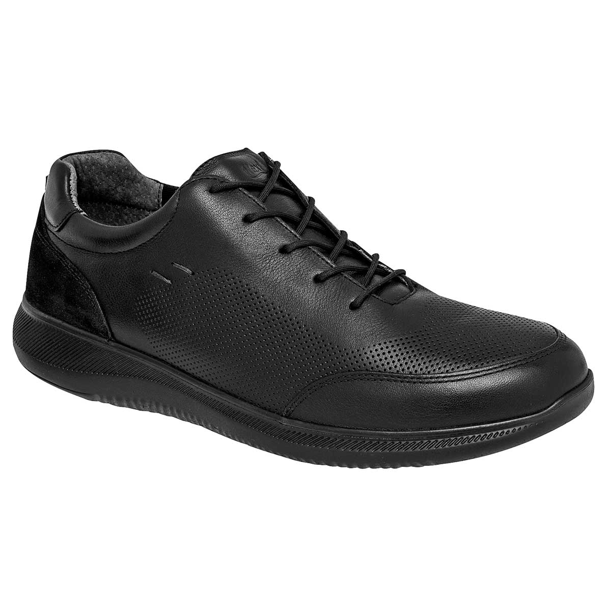 Zapato Confort Exterior Piel Color Negro Para Hombre De Flexi