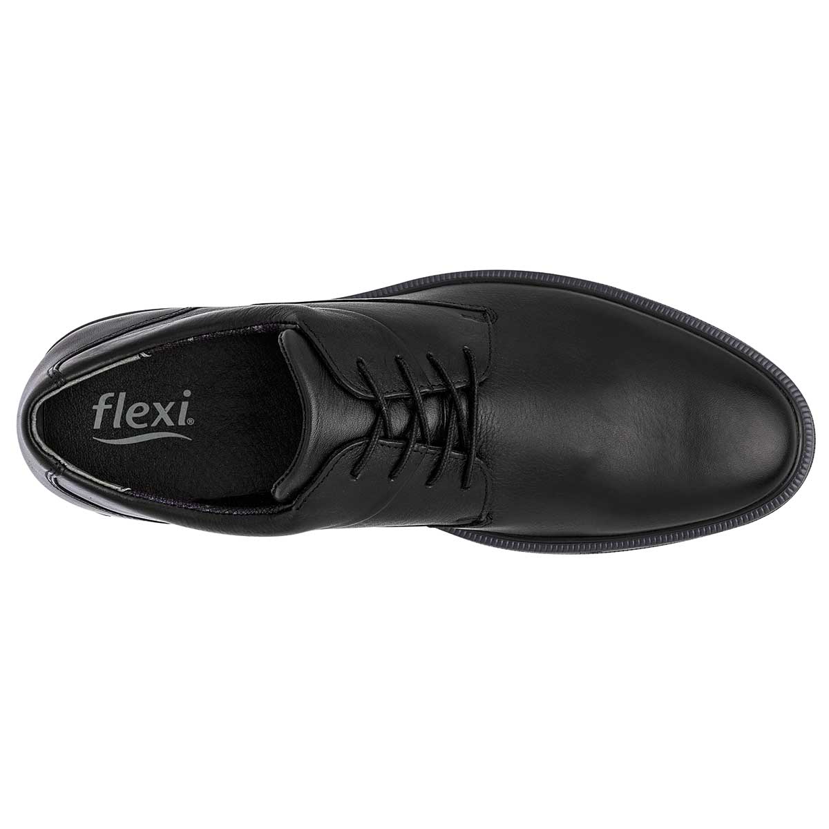 Zapato Oxfords Exterior Piel Color Negro Para Hombre De Flexi