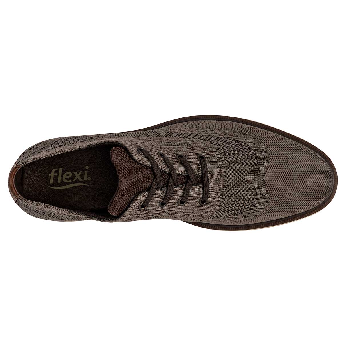 Zapato Oxfords Exterior Textil Color Gris Para Hombre De Flexi