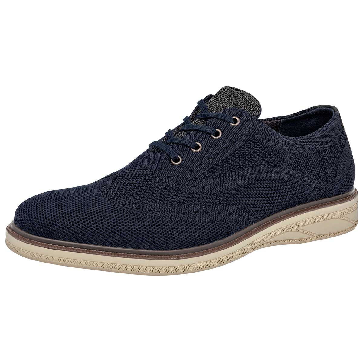 Zapato Oxfords Exterior Textil Color Marino Para Hombre De Flexi