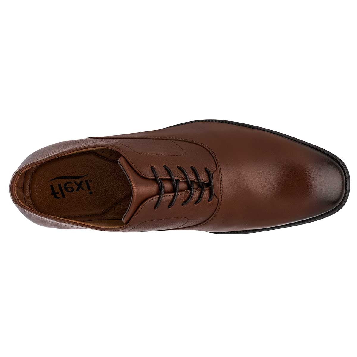 Zapatos de vestir Exterior Piel Color Camel Para Hombre De Flexi