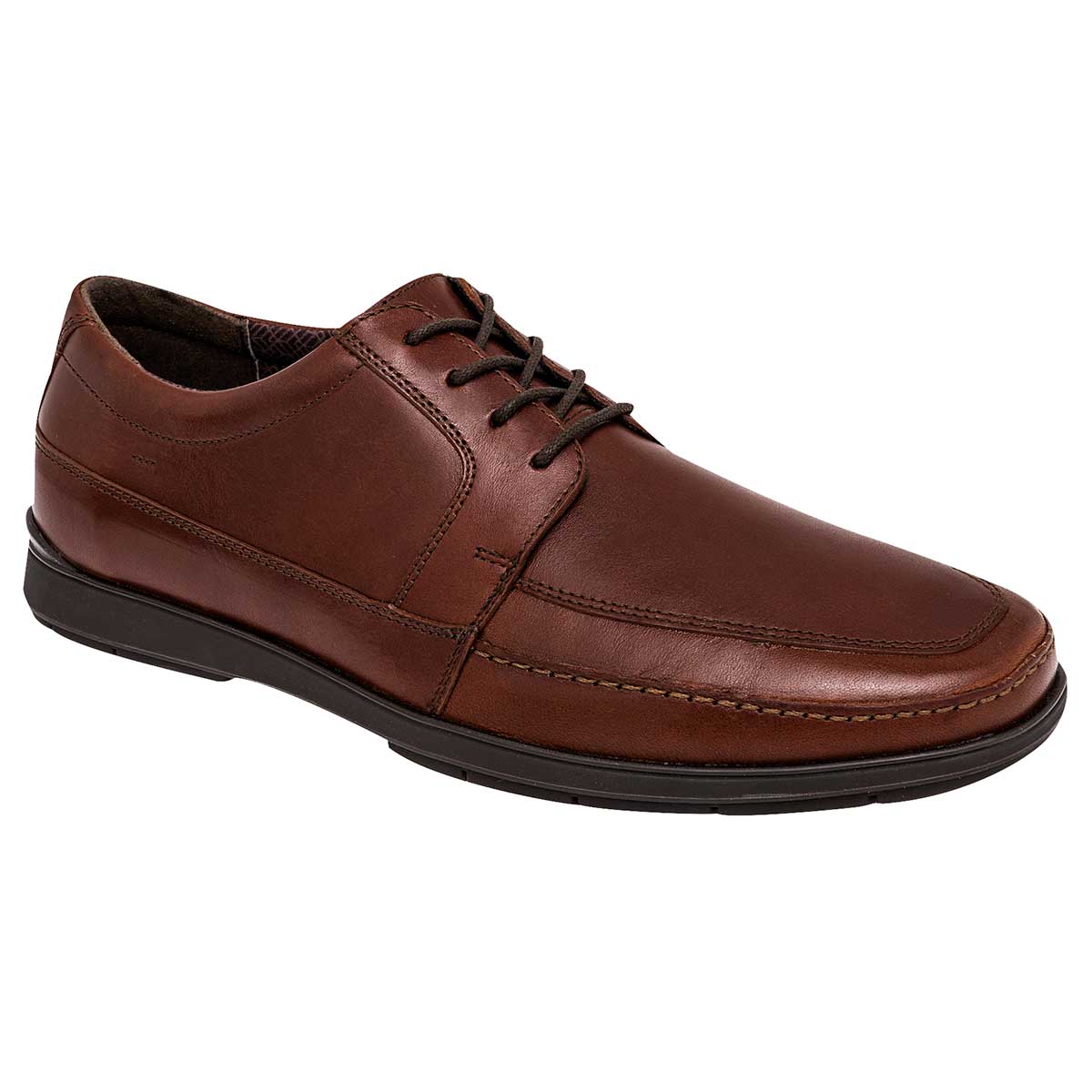 Zapato Oxfords Exterior Piel Color Camel Para Hombre De Flexi