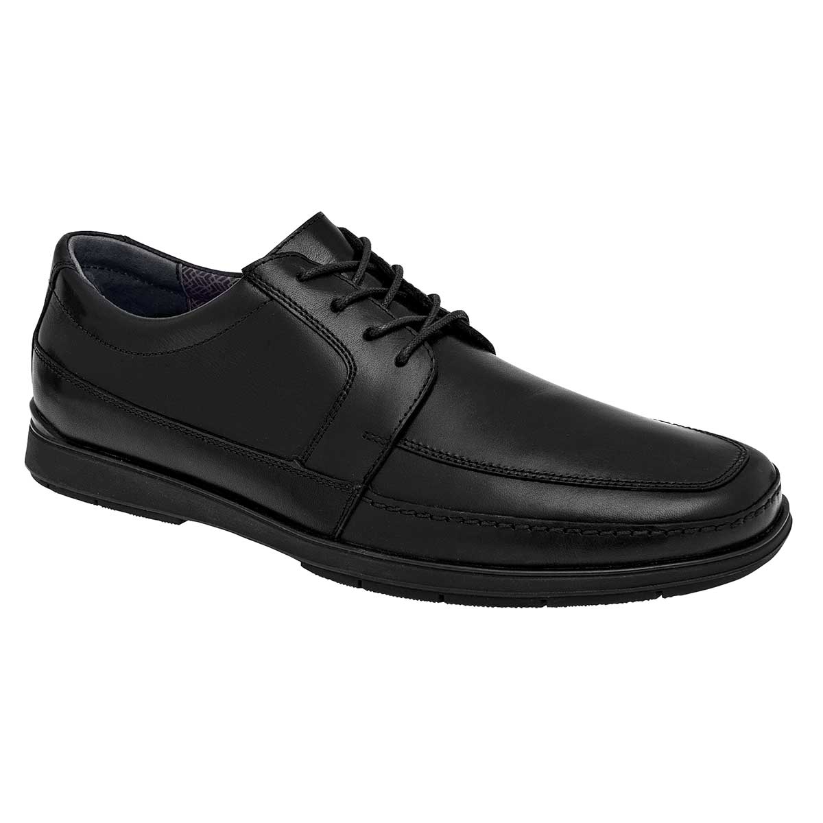 Zapato Oxfords Exterior Piel Color Negro Para Hombre De Flexi