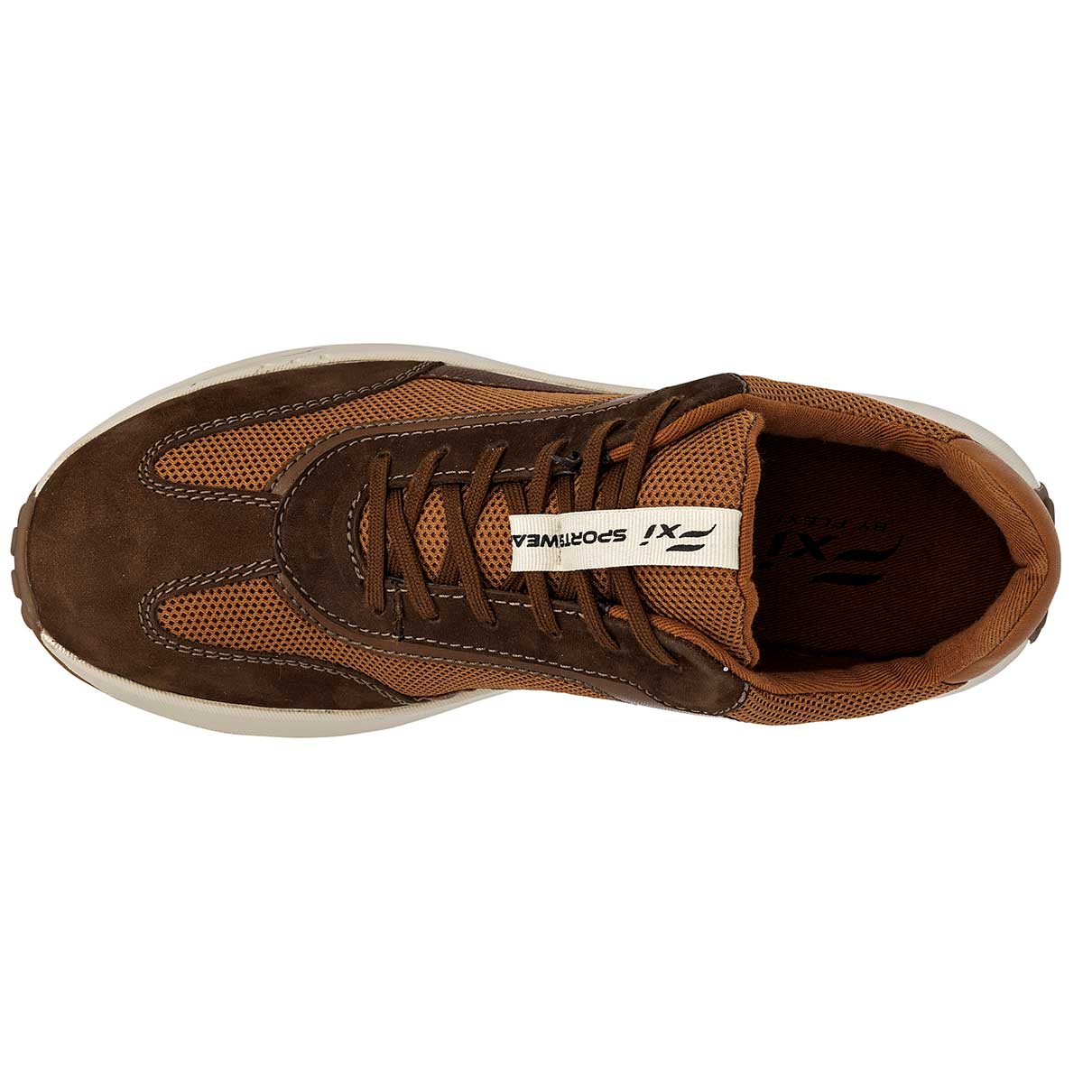 Tenis Tipo deportivo Exterior Sintético Color Café Camel Para Hombre De Flexi