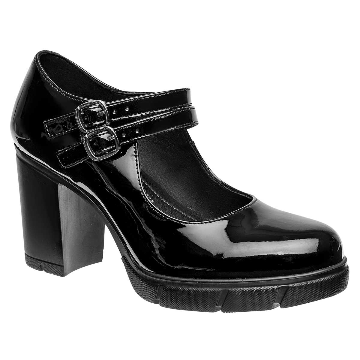 Zapato Mary Jane Exterior Sintético Color Negro De Charol Para Mujer De RBCOLLECTION