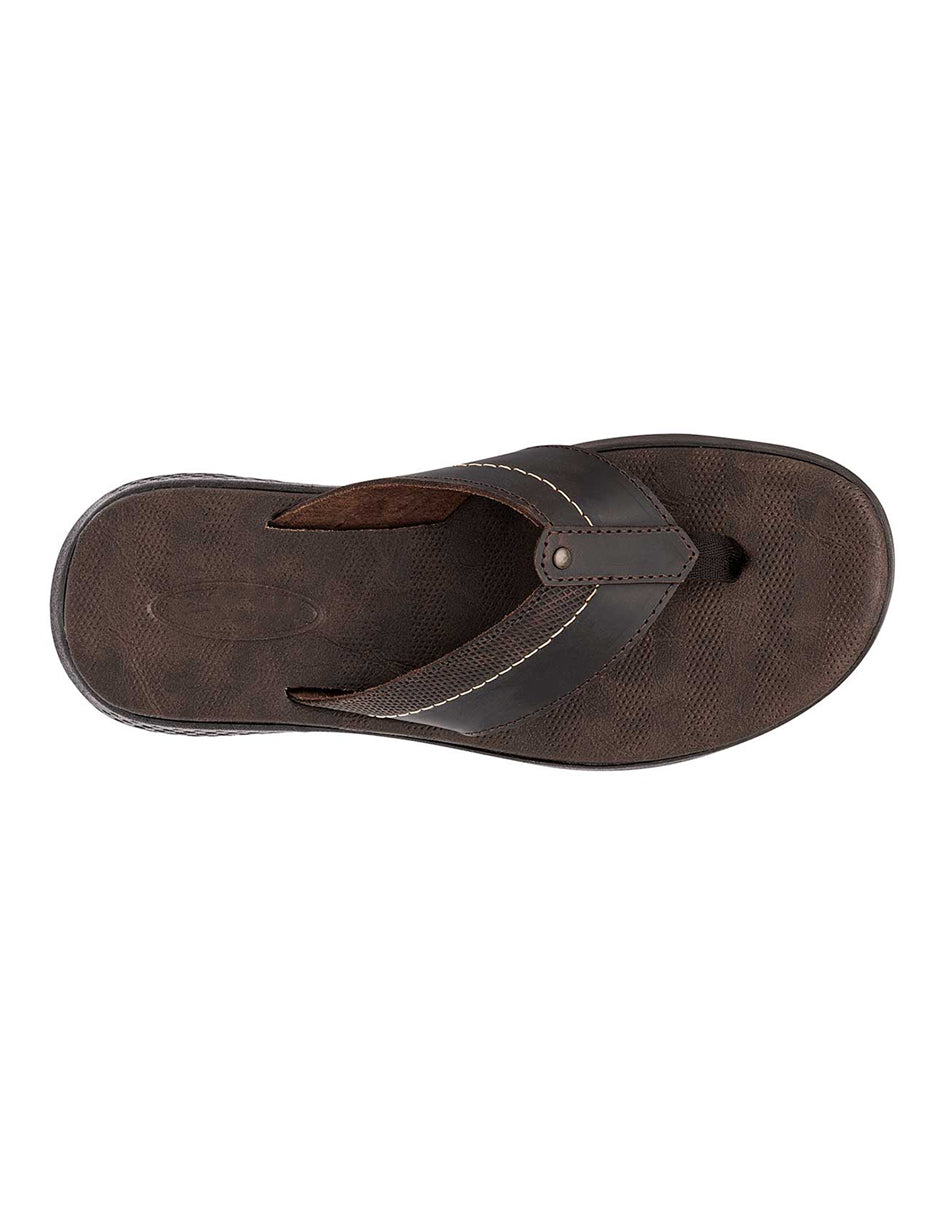 Sandalias de piso Exterior Piel Color Café Para Hombre De RBCOLLECTION