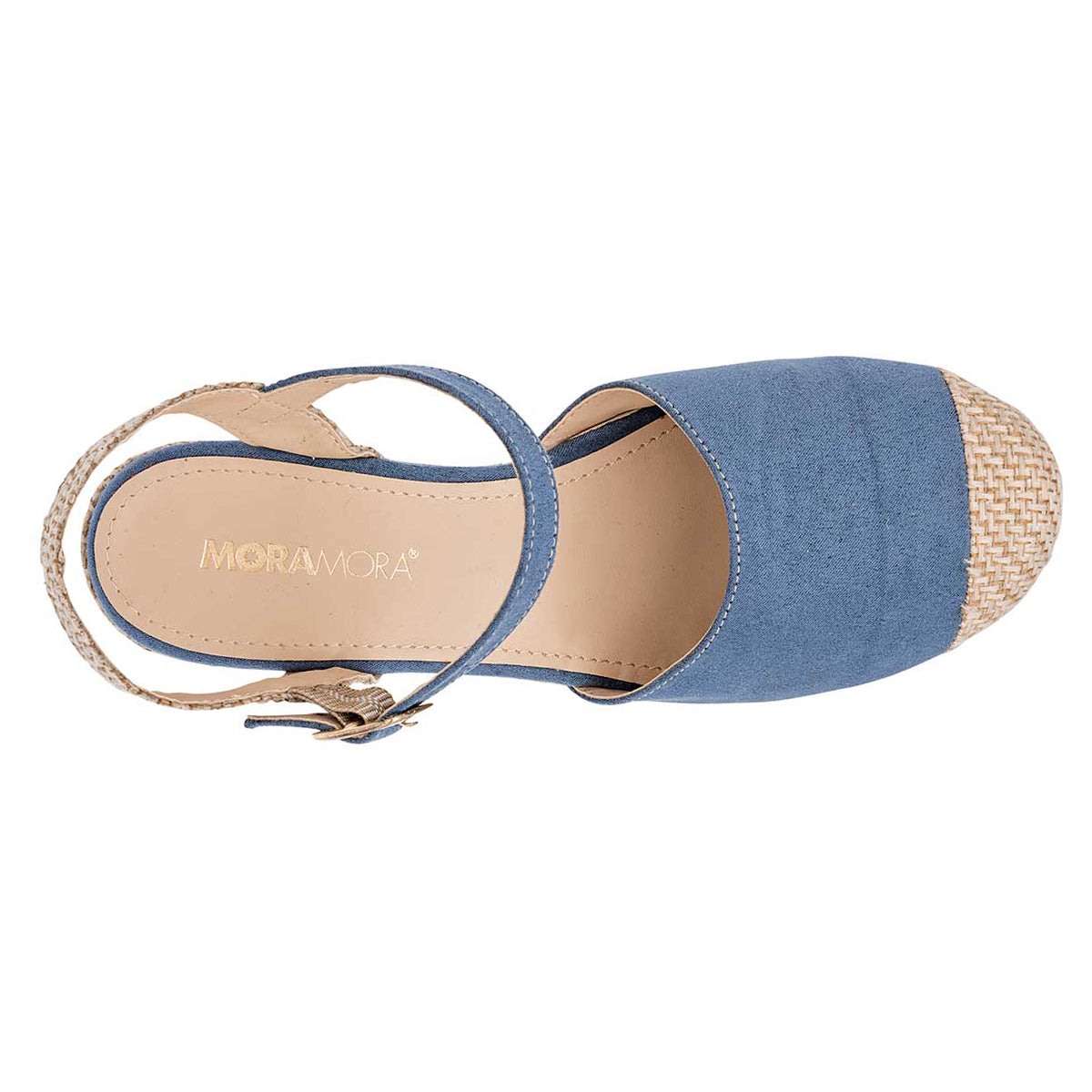 Sandalias con plataforma Exterior Textil Color Azul Para Mujer De MORAMORA