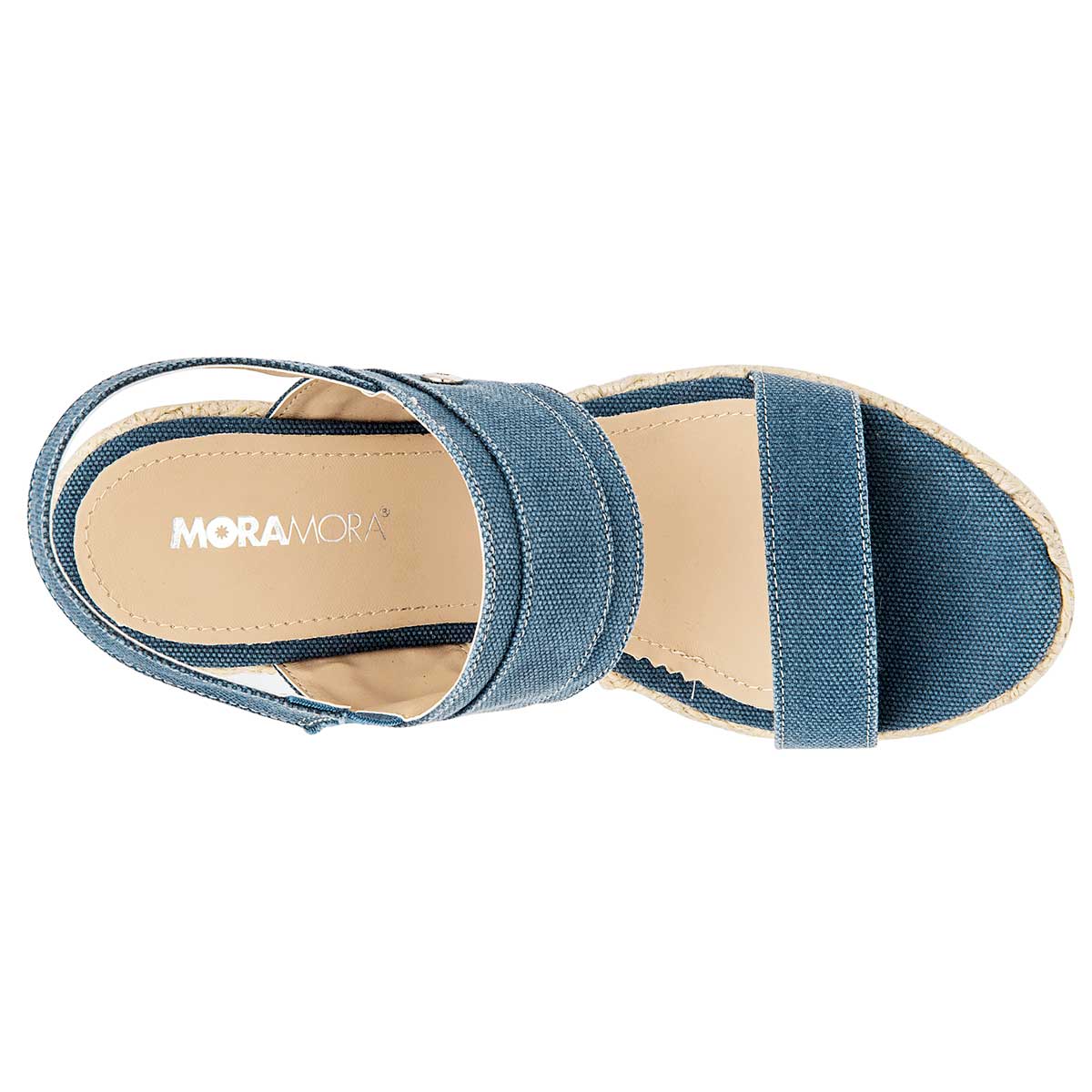 Sandalias con plataforma Exterior Textil Color Mezclilla Para Mujer De MORAMORA