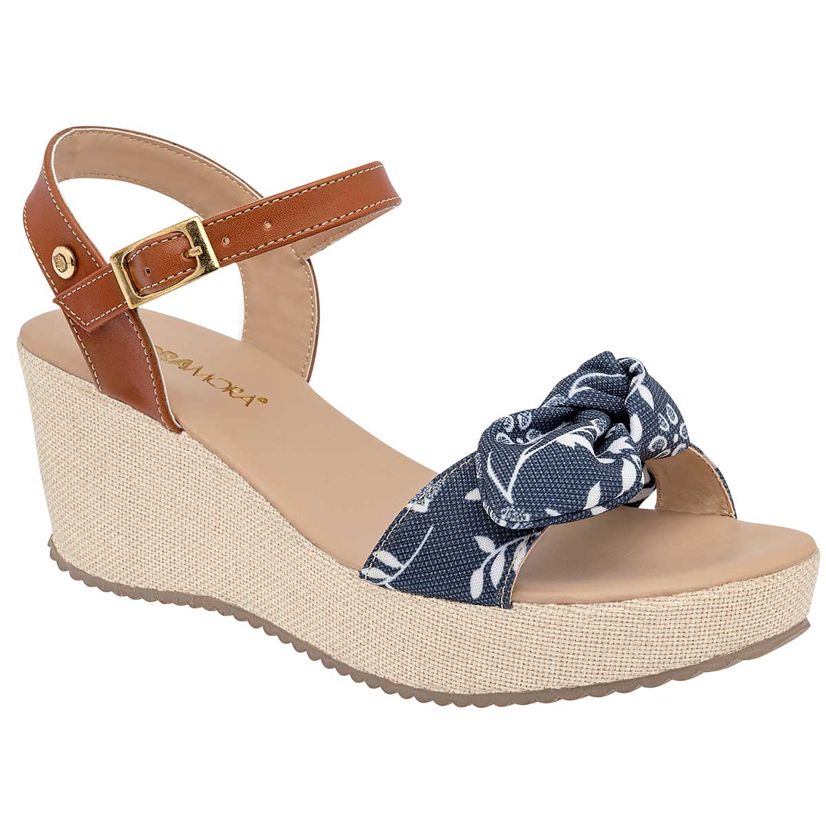 Sandalias con plataforma Exterior Sintético Color Marino Para Mujer De MORAMORA