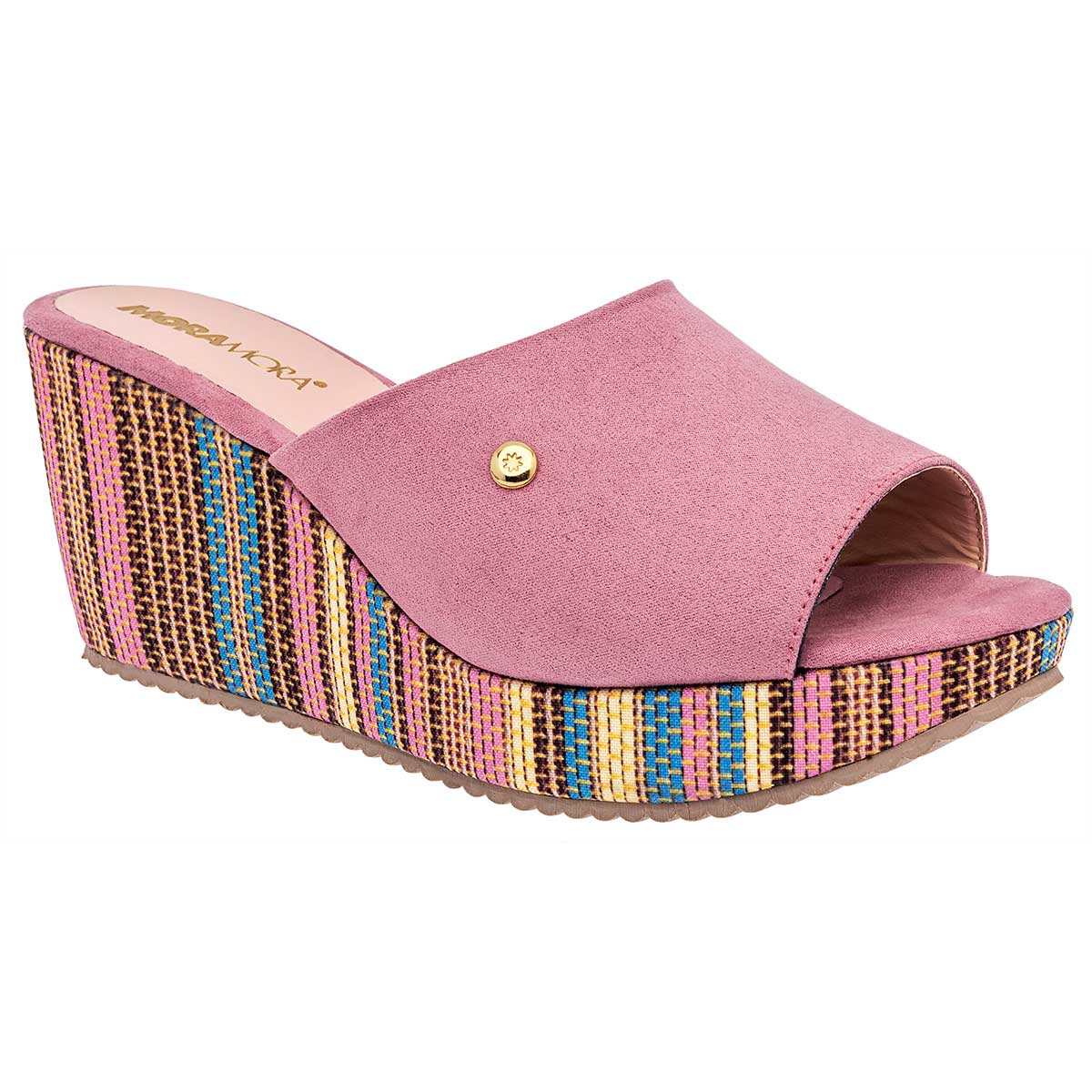 Sandalias con plataforma Exterior Textil Color Rosa Para Mujer De MORAMORA