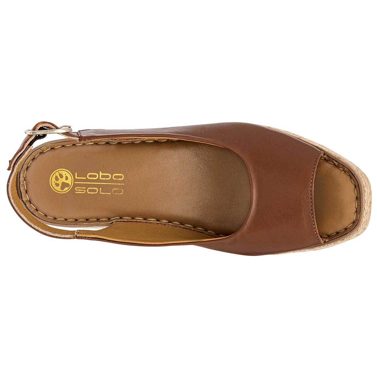 Sandalias con plataforma Exterior Piel Color Café Para Mujer  De Lobo Solo