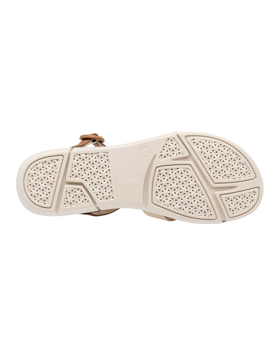 Sandalias con plataforma Exterior Piel sintética Color Camel Con Beige Para Mujer De RBCOLLECTION