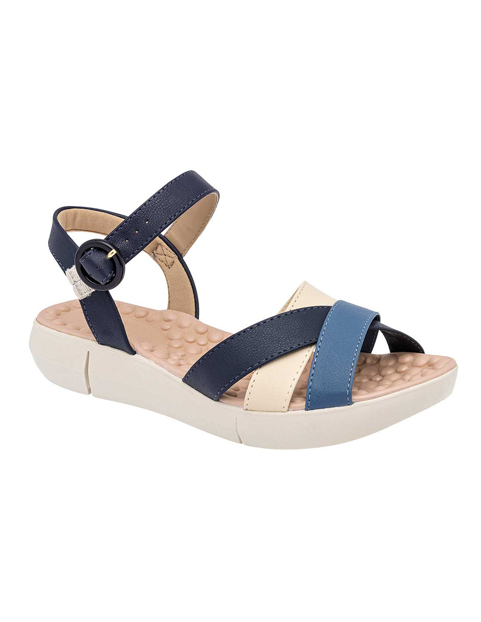 Sandalias con plataforma Exterior Piel sintética Color Marino Para Mujer De RBCOLLECTION