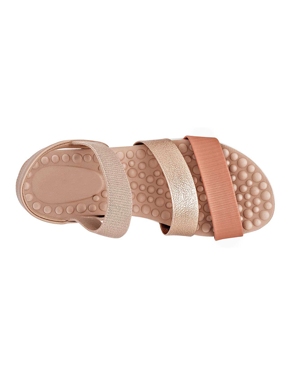 Sandalias de piso Exterior Piel sintética Color Beige  Para Mujer De RBCOLLECTION