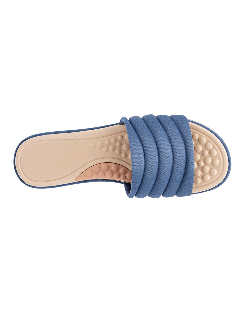 Sandalias de piso Exterior Textil Color Azul Para Mujer De RBCOLLECTION